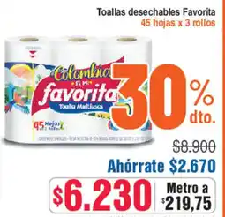 Alkosto Favorita toallas desechables oferta