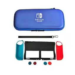 Falabella Estuche Rigido Azul + Funda Silicona 7 en 1 Para Switch Oled oferta