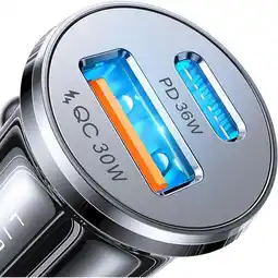 Falabella Cargador Tipo C Carro Carga Rápida 65w Dos Puertos oferta