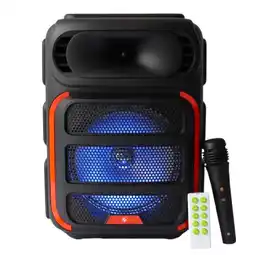 Falabella Parlante Portatil Con Microfono Luz Led Y Sonido Potente oferta