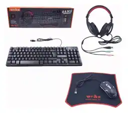 Falabella Combo Gamer AOAS Rgb 4 En 1 Teclado, Mouse, Diademas, Mousepad oferta