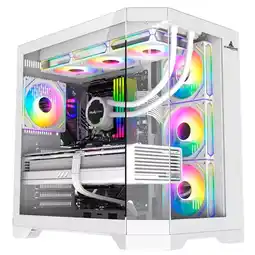 Falabella Chasis Crystal Edge Blanco X7 Fan Argb Maxi Infinity oferta