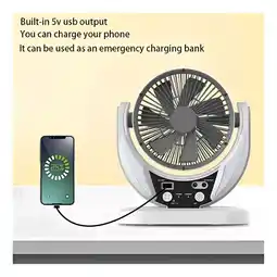 Falabella Ventilador Con Panel Solar Recargable Con Bombillo oferta