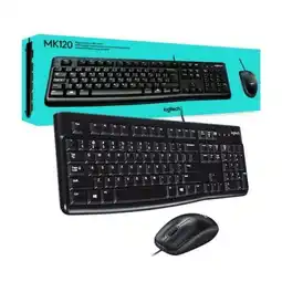 Falabella Combo Teclado + Mouse MK120 · USB Plug And Play Negro oferta