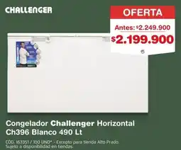 Makro Challenger congelador horizontal ch396 blanco oferta