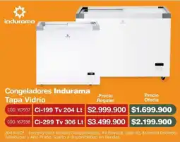 Makro Indurama congeladores precio oferta