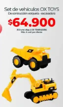 Olímpica Ox toys set de vehículos oferta
