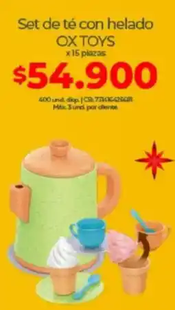 Olímpica Ox toys set de té con helado oferta
