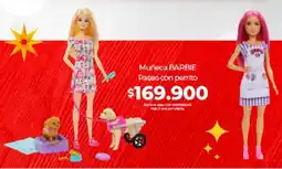 Olímpica Barbie muñeca paseo con perrito oferta