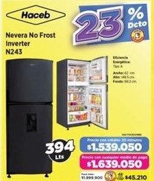 Alkomprar Haceb nevera no frost inverter n243 oferta