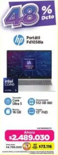 Alkomprar Hp portátil Fd1058la oferta