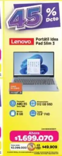 Alkomprar Lenovo portátil idea pad slim 3 oferta