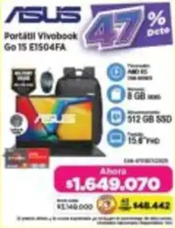 Alkomprar Asus portátil vivobook Go 15 E1504FA oferta