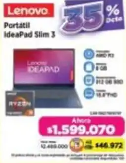Alkomprar Lenovo portátil ideapad slim 3 oferta