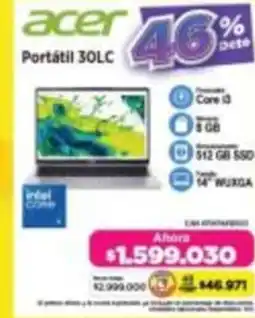 Alkomprar Acer portátil 30LC oferta