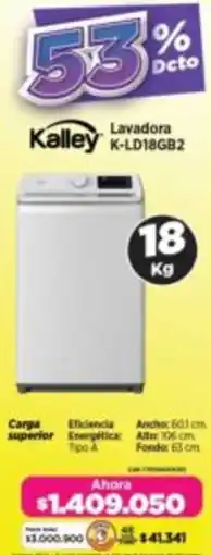 Alkomprar Kalley lavadora K-LD18GB2 oferta