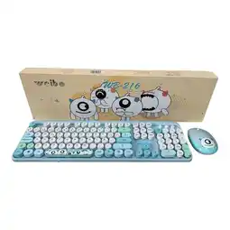 Falabella Combo Teclado + Mouse Inalambrico 24ghz Wb216 Con Ñ Color Azul oferta
