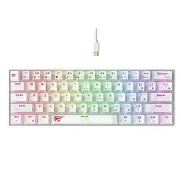 Falabella TECLADO MECANICO COMPACTO BLANCO CABLE TIPO C 61 TECLAS RGB oferta