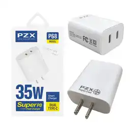 Falabella Cargador Cabezal Cubo Doble Tipo C Carga Rápida 35W PZX P68 oferta