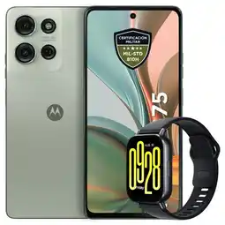 Falabella Celular Moto G75 5G 256GB /8GB Verde + Watch 5 Active Blk oferta