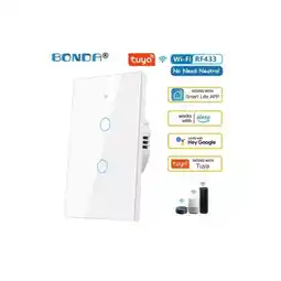 Falabella Interruptor de luz inteligente doble WiFi compatible con Alexa y Google Home oferta