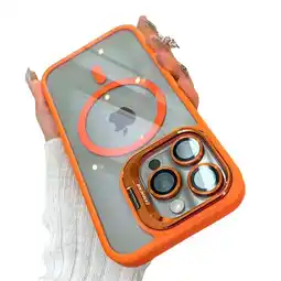 Falabella Funda Luxury Transparente Con Aros y Magnetico Para iPhone 16 Naranja oferta