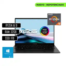 Falabella PORTATIL ZENBOOK - AMD RYZEN AI 9 HX 370 - 32GB LPDDR5X - 1 TERA SSD - 14" OLED oferta