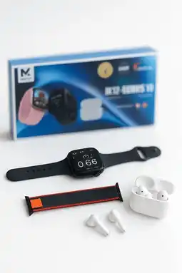 Falabella Combo Reloj Sres 10 + Audifonos + Carga Inalambrica + Correas Negro oferta