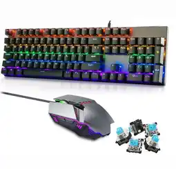 Falabella Combo Gamer Teclado Mouse Led Robert Switch Azul Inalambrico oferta