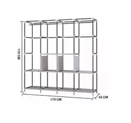 Falabella Closet Armario Ropero 4 Espacios Organizador De Ropa negro oferta