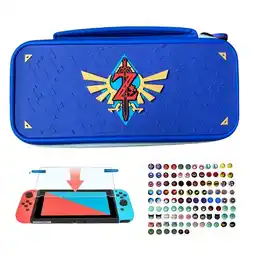 Falabella Estuche Edicion Z Azul + Vidrio + 2 Grips Compatible Switch oferta