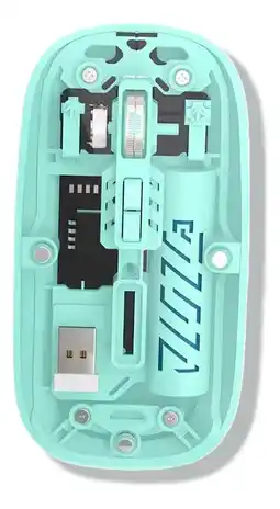 Falabella Mouse Transparente Bluetooth O Usb Para Pc Celular Y Tablet Verde oferta