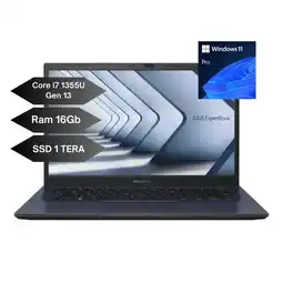 Falabella Expertbook - Procesador Intel Core i7 1355U - SSD 1Tera - Pantalla 14- Full Hd - Win 11 Pro oferta