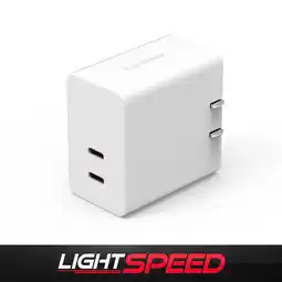 Falabella Cargador Pared 65W Dual USB C Lightspeed - Sin Cable oferta