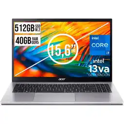 Falabella PORTATIL ASPIRE INTEL CORE I7-13620H SSD 512GB RAM 40GB DDR5 15,6 IPS FHD oferta