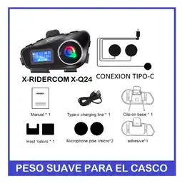 Falabella Intercomunicador XQ24 Bluetooth 53 Radio FM Linterna Resistencia IPX6 oferta