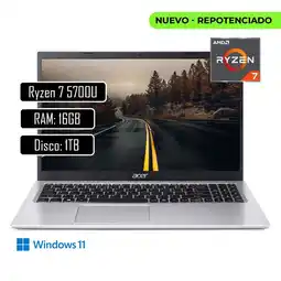 Falabella PORTATIL AL15 AMD RYZEN 7 5700U 15.6'' FHD IPS - RAM 16GB - SSD 1TB - WIN 11 HOME oferta