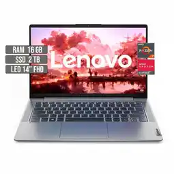 Falabella PORTATIL IDEAPAD AMD RYZEN 7 5700U SSD 2TB RAM 16GB LED 14" FHD oferta