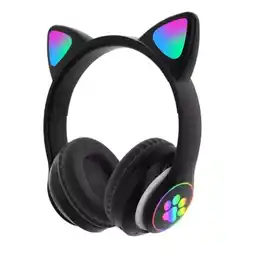 Falabella Diadema Inalámbrica Orejas Gato Luces Led Rgb Bluethooth 23m - Negro oferta