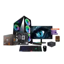 Falabella TORRE GAMER RYZEN 5 8500G/ 64GB RAM 1TB SSD/ A620/CHASIS 4FAN/ MONITOR 24 100HZ oferta