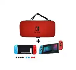 Falabella Estuche Rojo + Kit En Silicona 8 En 1 + Vidrio Para Switch oferta