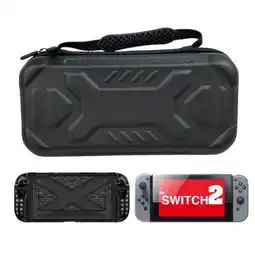 Falabella Estuche Relieve+ Acrilico Negro + Vidrio Compatible Switch 2 oferta
