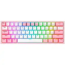 Falabella Teclado Gamer Fizz K617 RGB Switches Rojos Blanco Rosa oferta