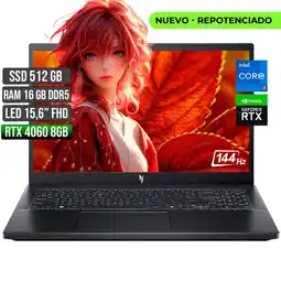 Falabella Portátil Nitro Intel Core I7 RTX 4060 16GB 512GB 15,6 oferta