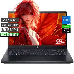 Falabella Portátil Nitro Intel Core I7 RTX 4060 16GB 512GB 15,6 oferta