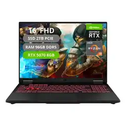 Falabella PORTATIL TUF A16 RYZEN 9 270 RAM 96GB SSD 2TB RTX 5070 8G oferta