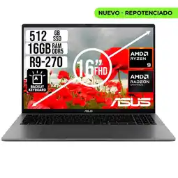 Falabella PORTATIL AMD RYZEN 9 270 SSD 512GB RAM 16GB LED 16 FULL HD oferta
