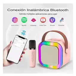 Falabella Parlante Karaoke Inalámbrico Portátil Mini con Micrófono Bluetooth y Efectos LED oferta