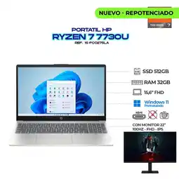Falabella PORTÁTIL + MONITOR 22 SAMSUNG RYZEN 7 7730U / RAM 32 GB / SSD 512GB / 15.6” FHD oferta