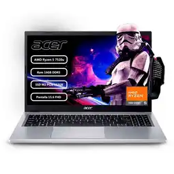 Falabella Portatil Aspire R5 7520u, Ram 16gb, Ssd 512 Multi-touch Color Gris oferta